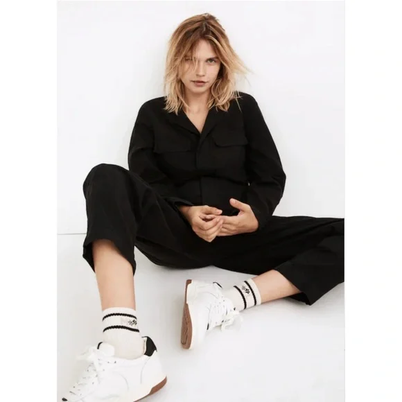 Madewell Signature Coverall Jumpsuit 100% Cotton Denim in Black - Picture 4 of 11